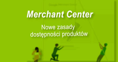 zasady dostępności produktów Merchant Center